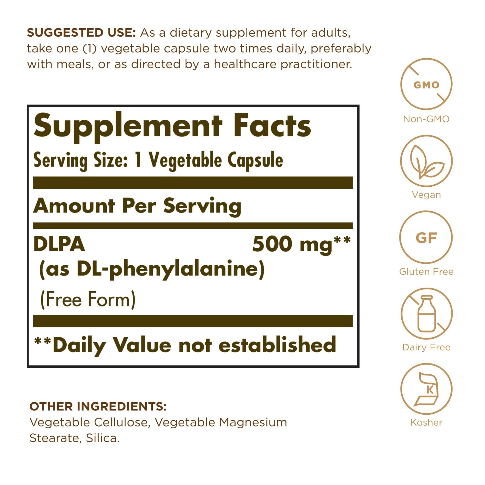 500mg DLPA Capsules – 100 Vegan Capsules for Mood Support & Amino Acids