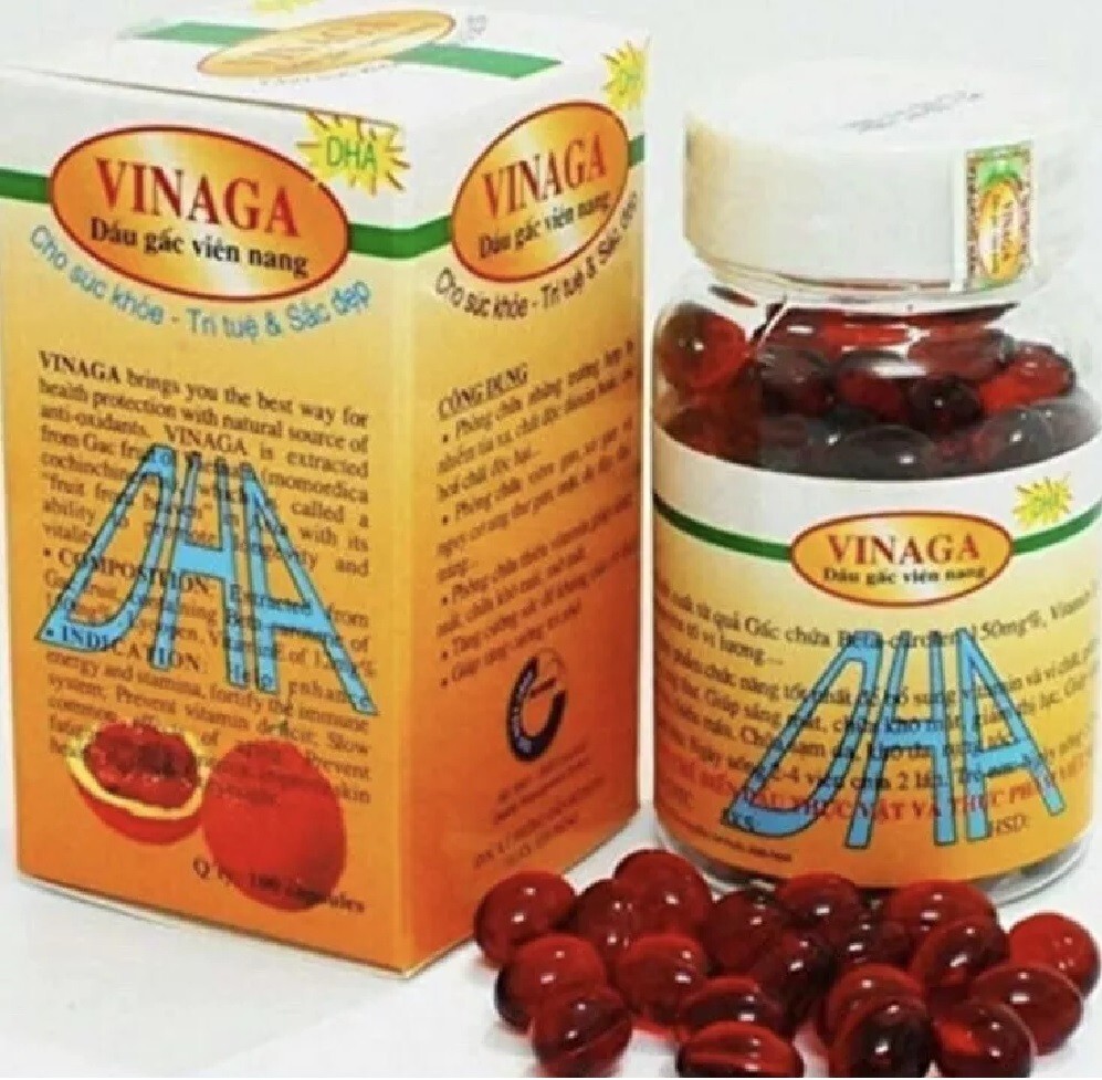Lot 4 boxes Vinaga DHA Gac Oil Momordian Cochinchinensis Oil (US us Seller)
