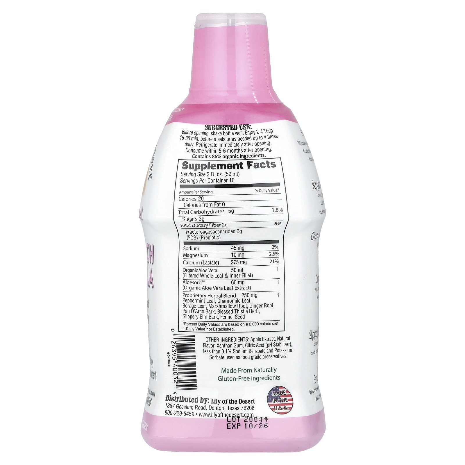 Aloe Herbal, Stomach Formula, Fresh Mint, 32 fl oz (960 ml)