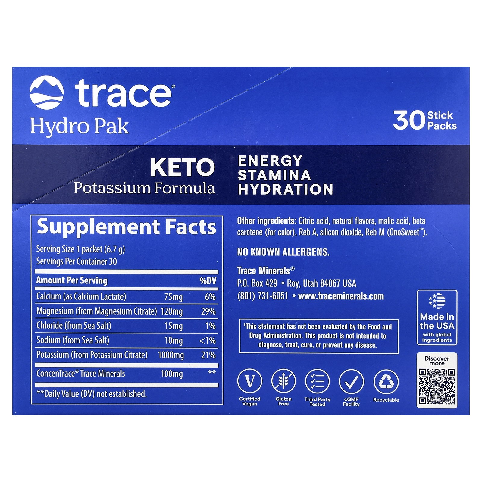 Hydro Pak Keto, Orange, 30 Stick Packs, 0.24 oz (6.7 g) Each