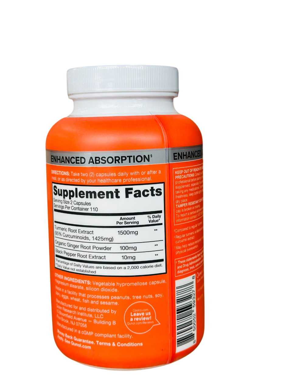 Qunol Turmeric 180 Capsules, 1,500 mg, EXP 03/26+Free Shipping