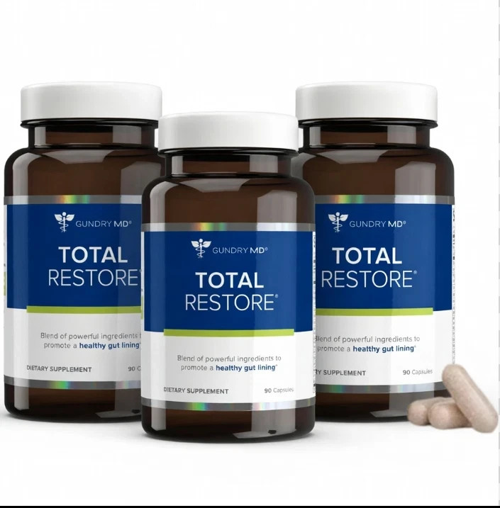 3x Gundry MD Total Restore Gut Health Supplement 90 Capsules Digestive Support