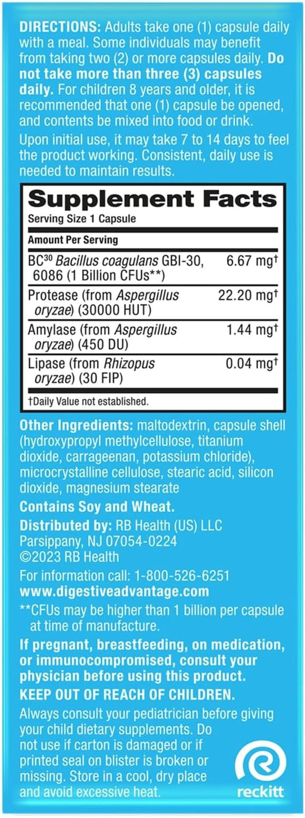 Digestive Advantage IBS Probiotics for Women and Men, Probiotics for Digestive H