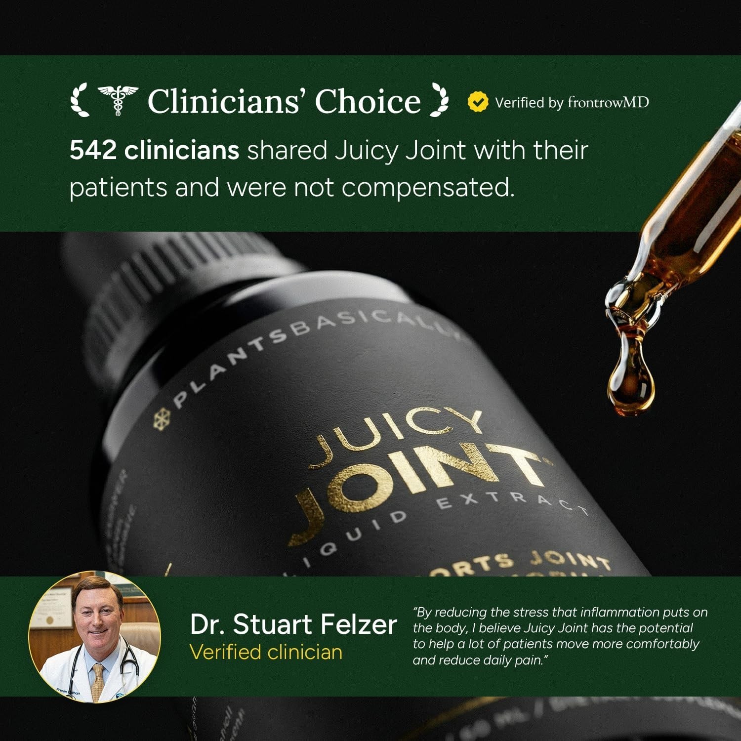 PLANTSBASICALLY Juicy Joint Extract Organic Joint Support Supplement Vegan 30Day