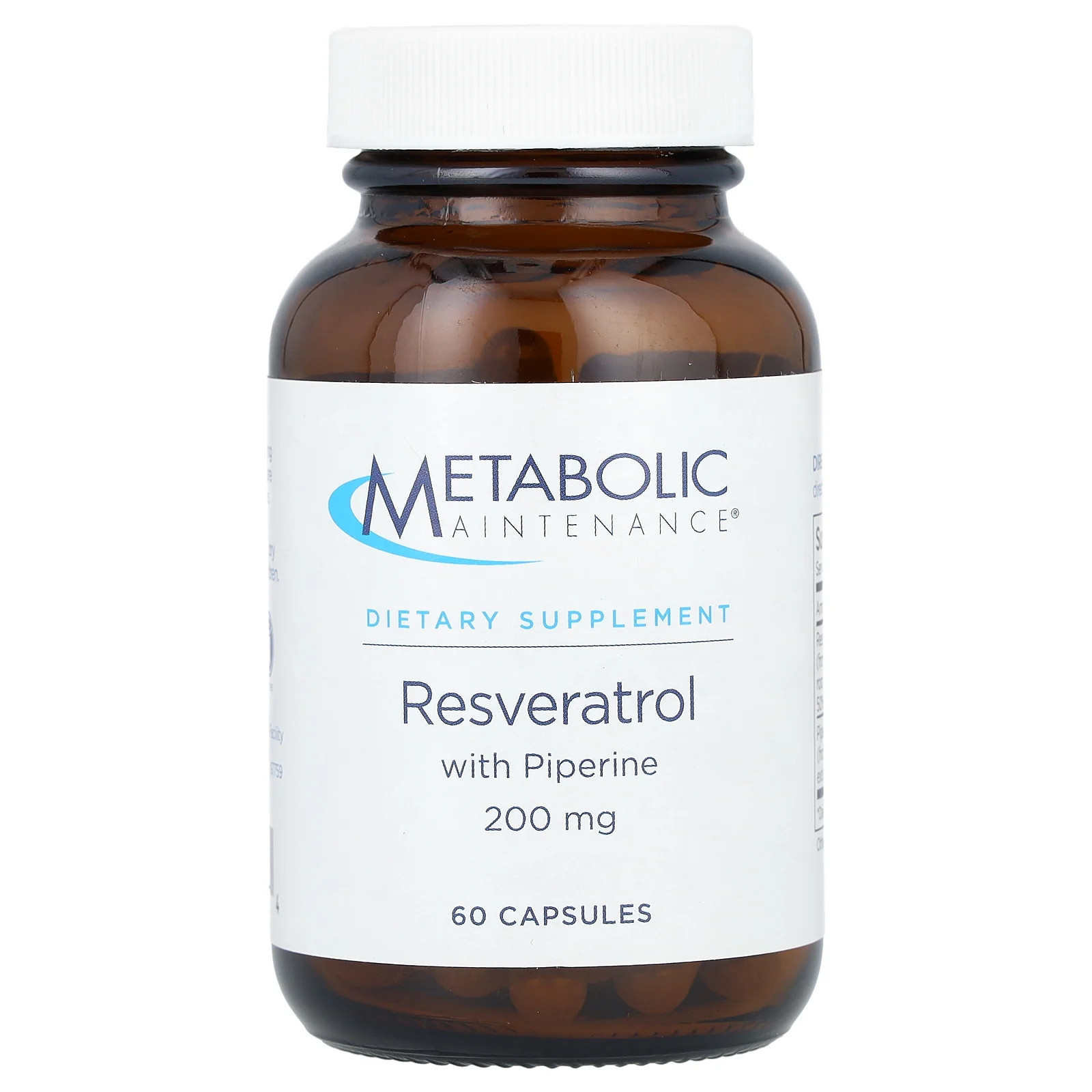 2 X Metabolic Maintenance, Resveratrol with Piperine, 200 mg, 60 Capsules
