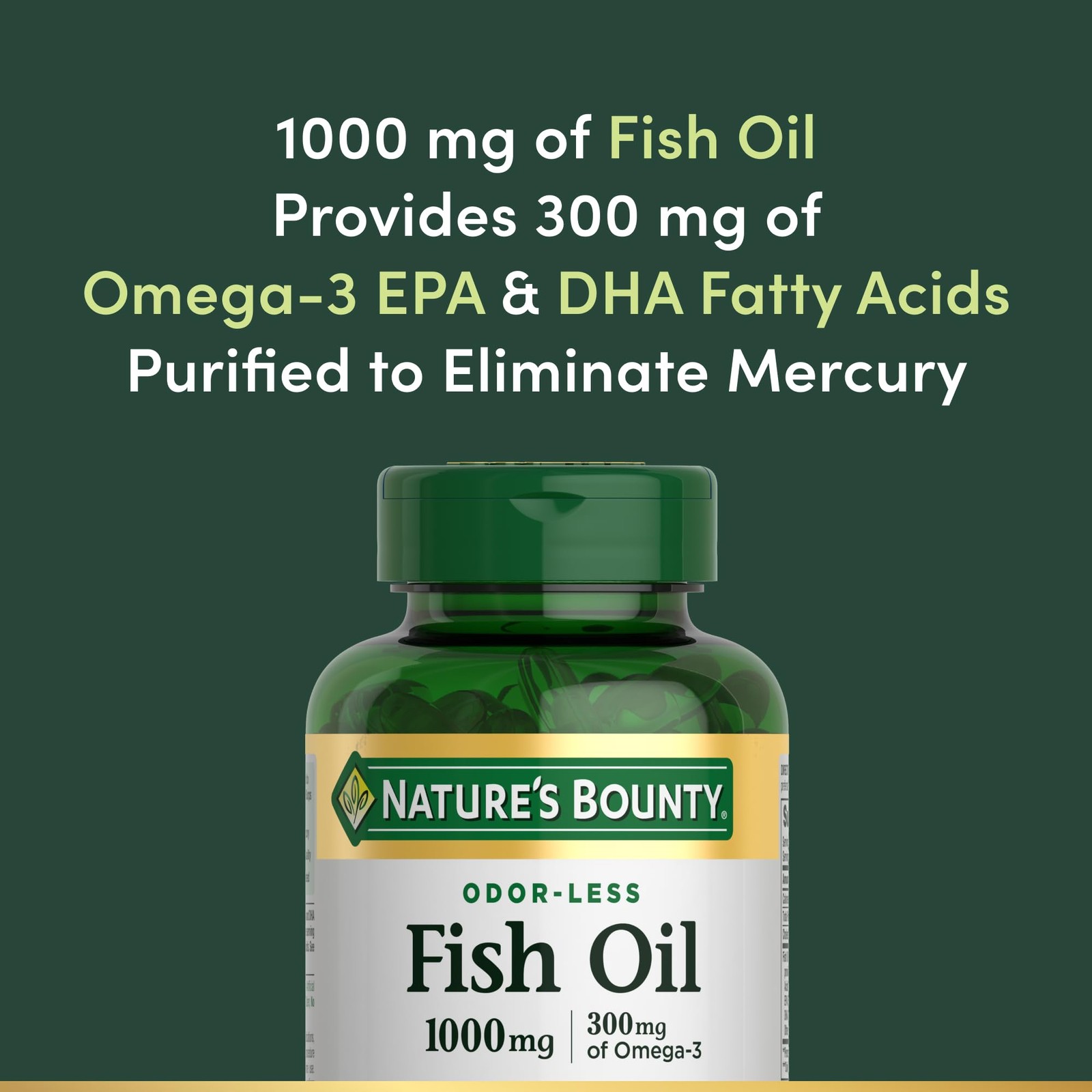 Fish Oil 300mg Omega-3, 120 Softgels 120 Count (Pack of 1)Dietary Supplement