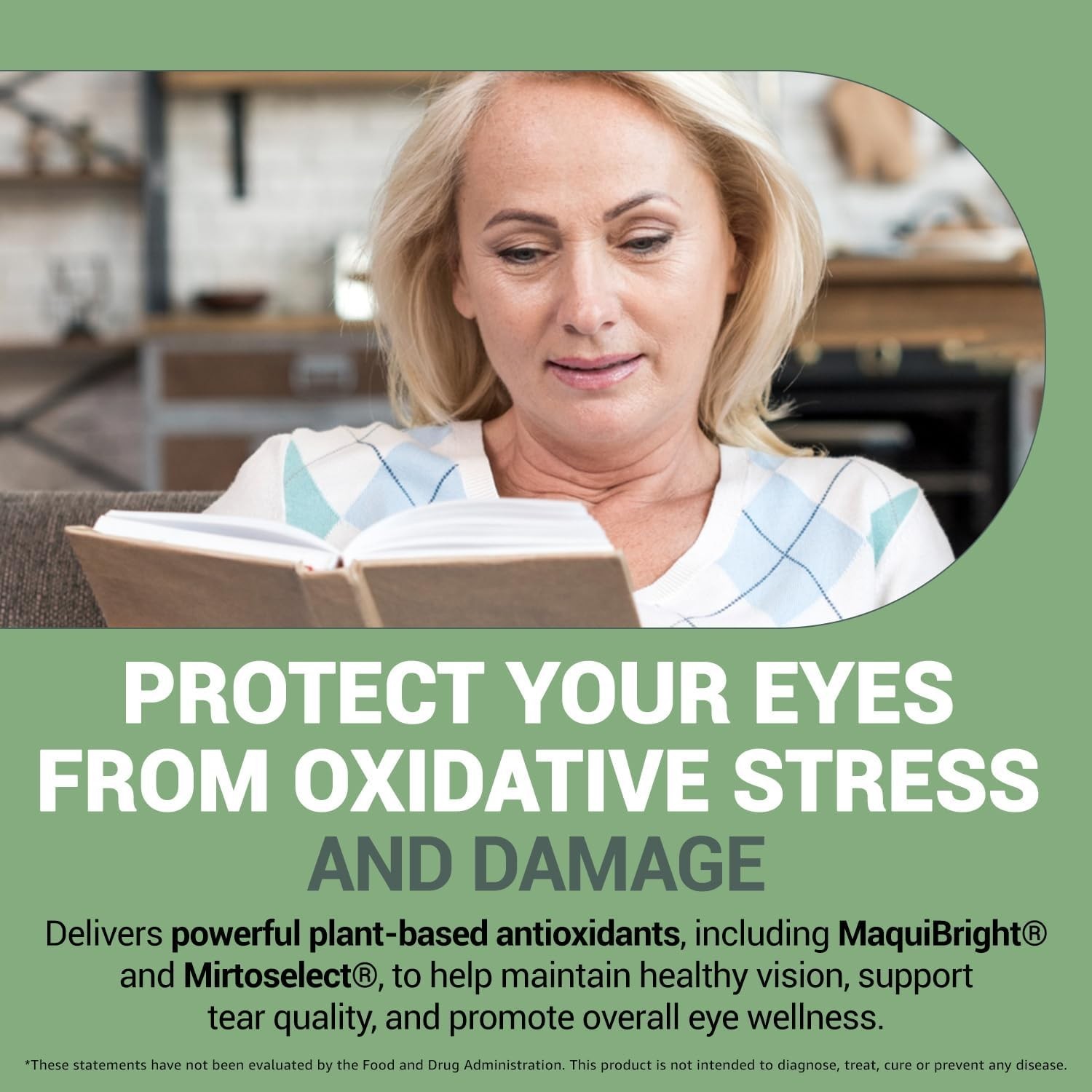 TopTear Dry Eye Vision Optic Health Supplement w/Bilberry & Maqui Berry Vegan