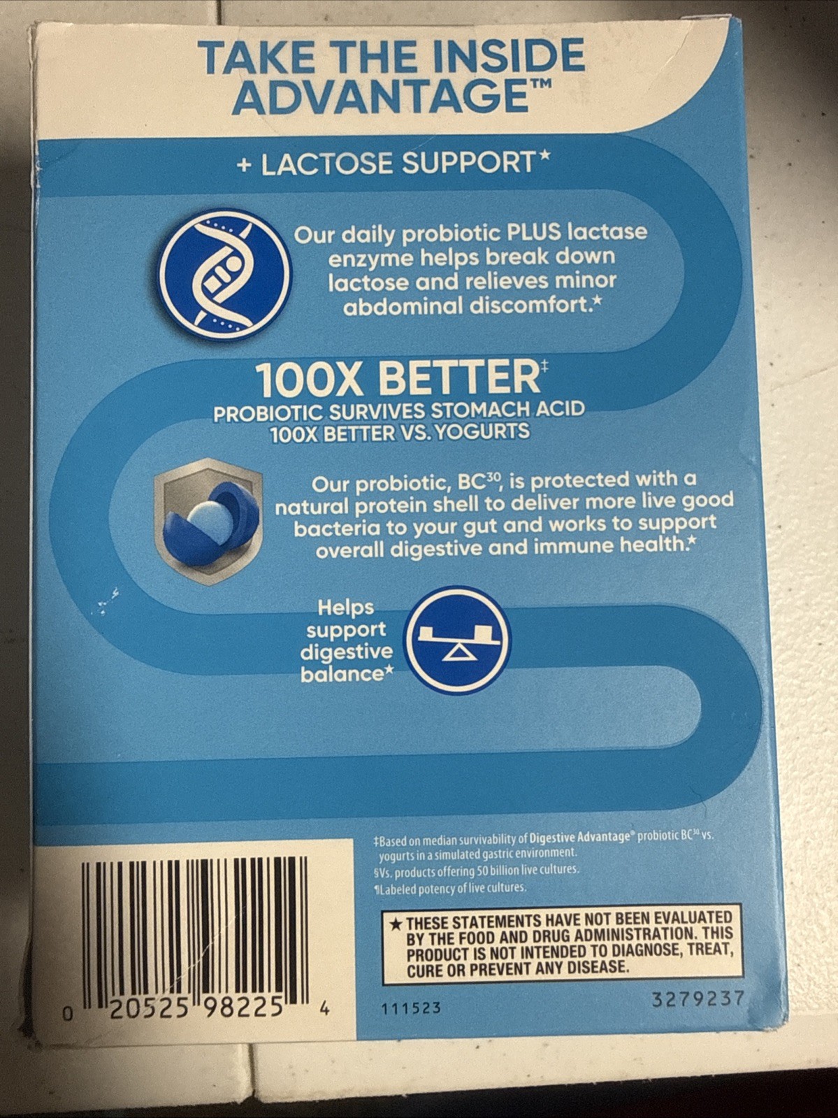 Digestive Advantage Daily Probiotics Lactose Support 96 Count Probiotic Pills