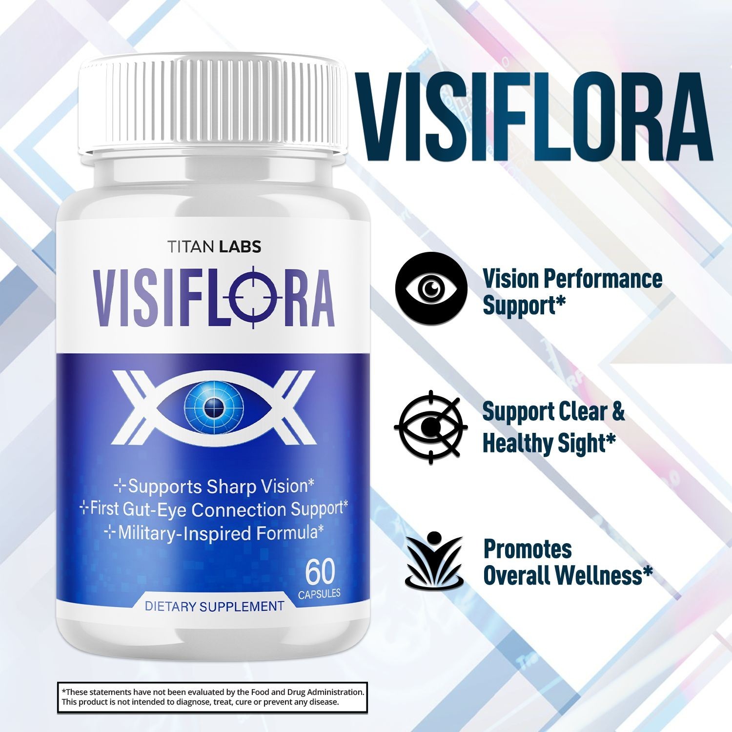 (1 Pack) Visiflora Support Healthy Eye Vision & Function Visi Flora 60 Capsules