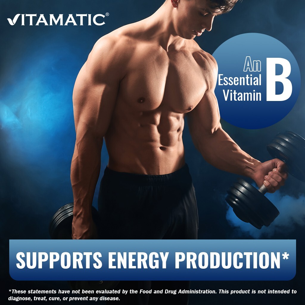 Vitamatic Vitamin B6 (Pyridoxine HCI), 100mg 250 Vegetarian Tablets
