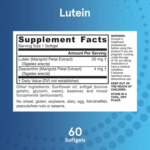 [ 2Pack] Jarrow Formulas Lutein 20mg with 4mg Zeaxanthin 120 Softgels | 08/2026
