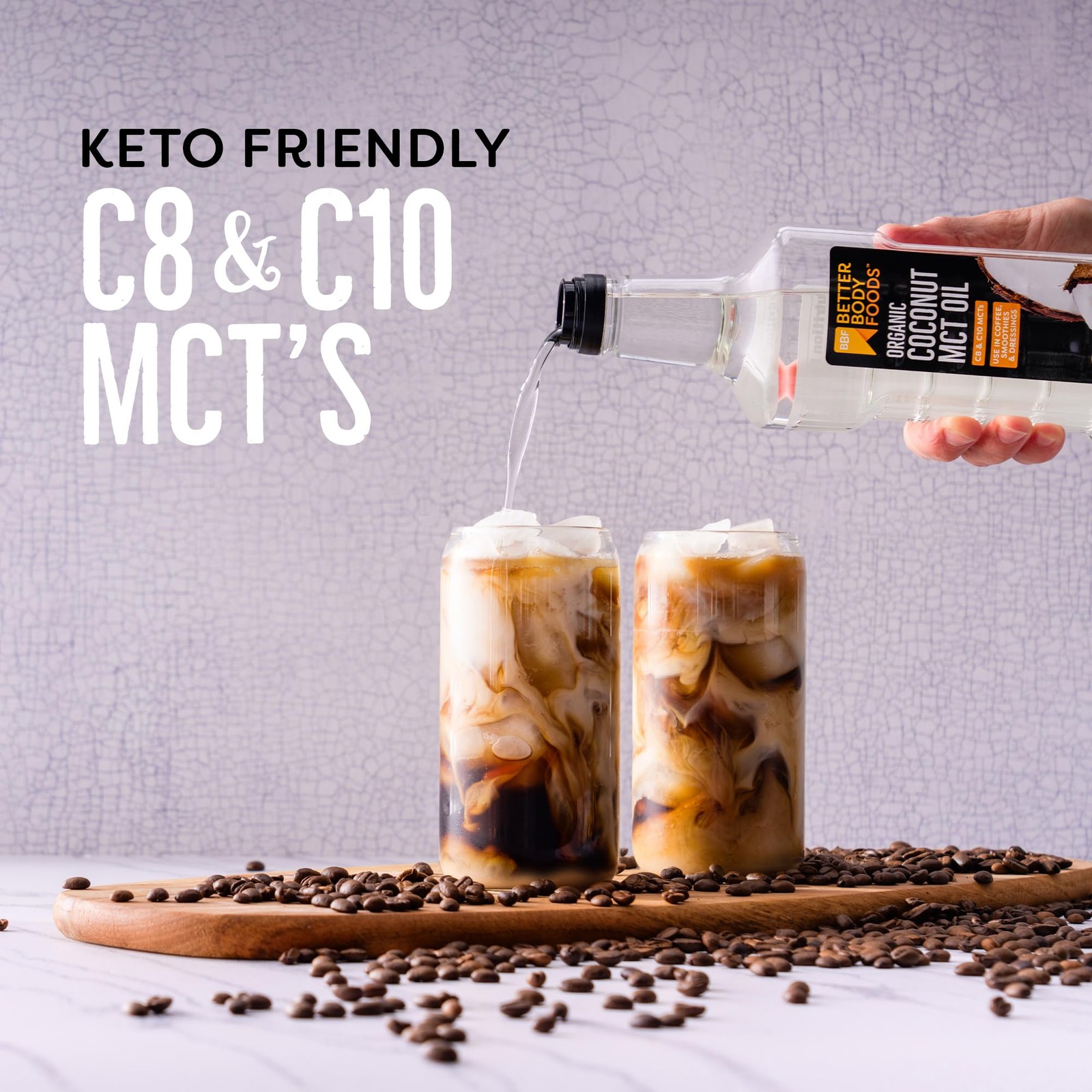 Organic Coconut MCT Oil Energy Boost Keto C8 C10 Gluten Free 16.9 o