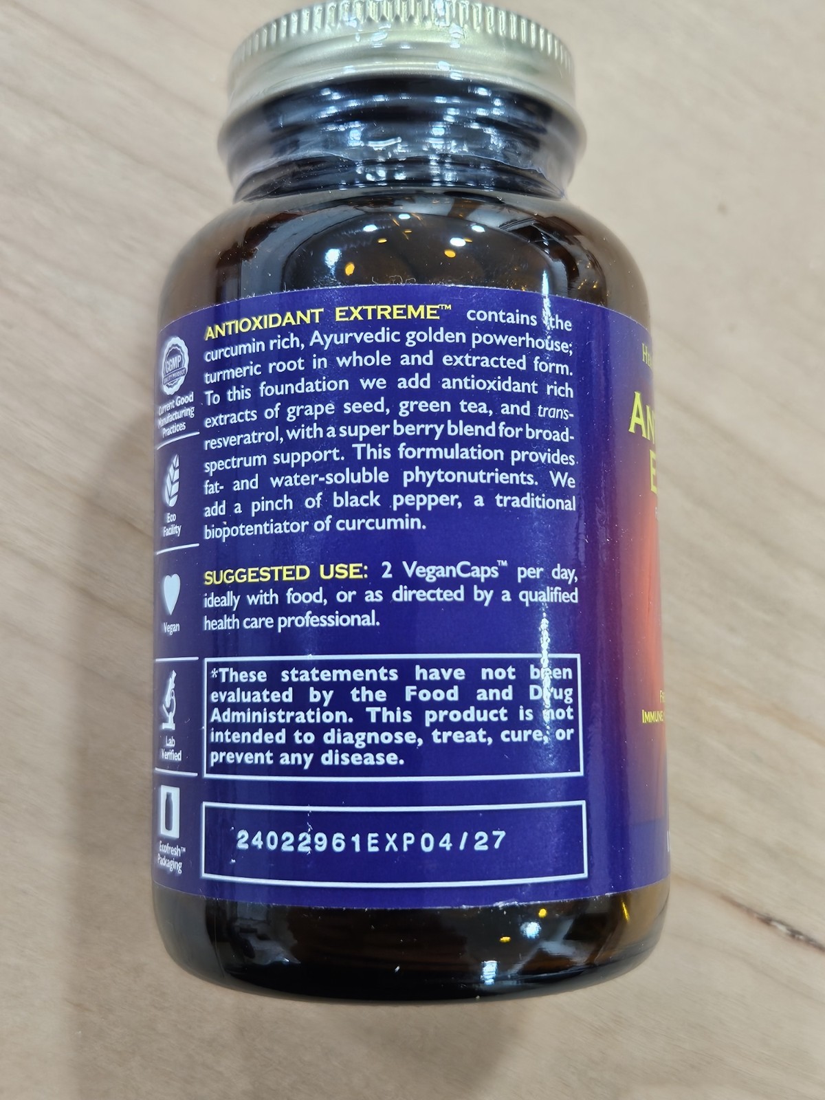 Antioxidant Extreme 🟣🔴 120 Vegan Caps | Exp 04/2027