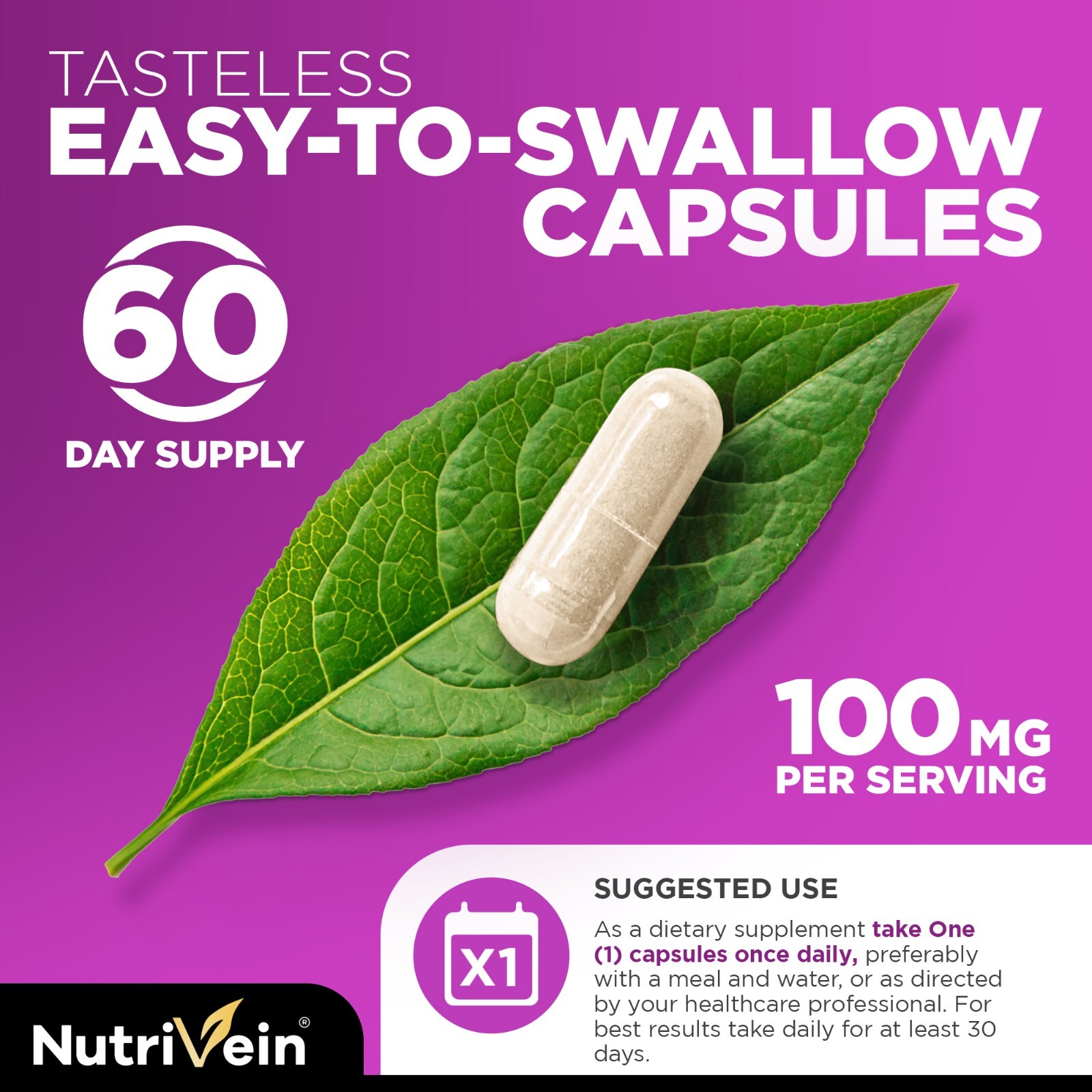 Nutrivein Zinc Picolinate 100mg – 120 Capsules – Immunity Defense Max Strength