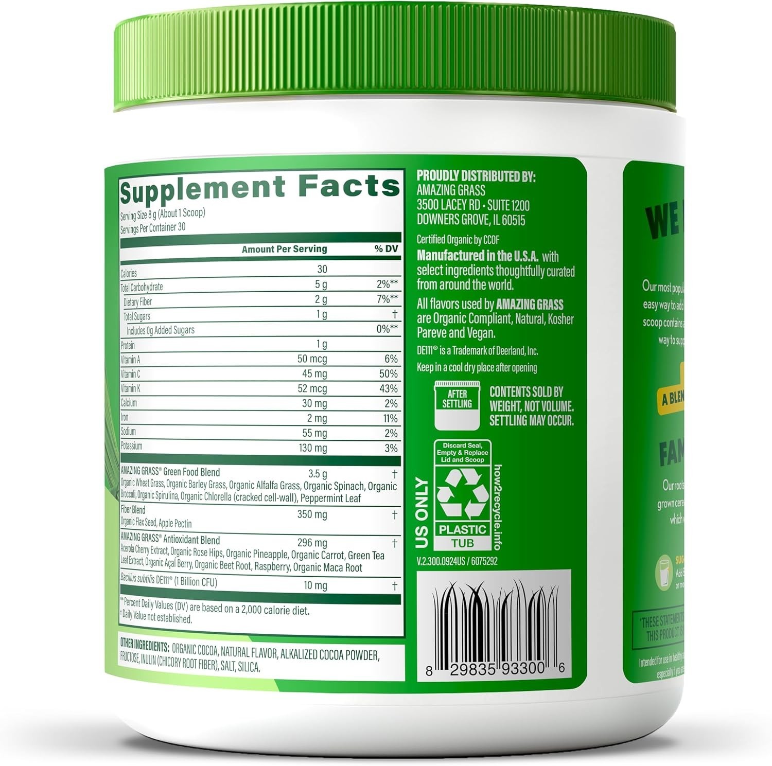 Nutrient-Dense Organic Greens Powder – Plant-Based Energy Boost, 30 Servings