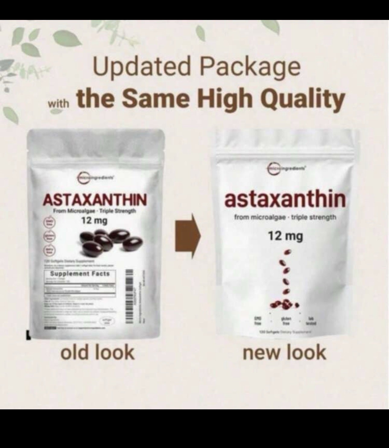 astaxanthin 12mg Easy To Swallow 120 Soft gels