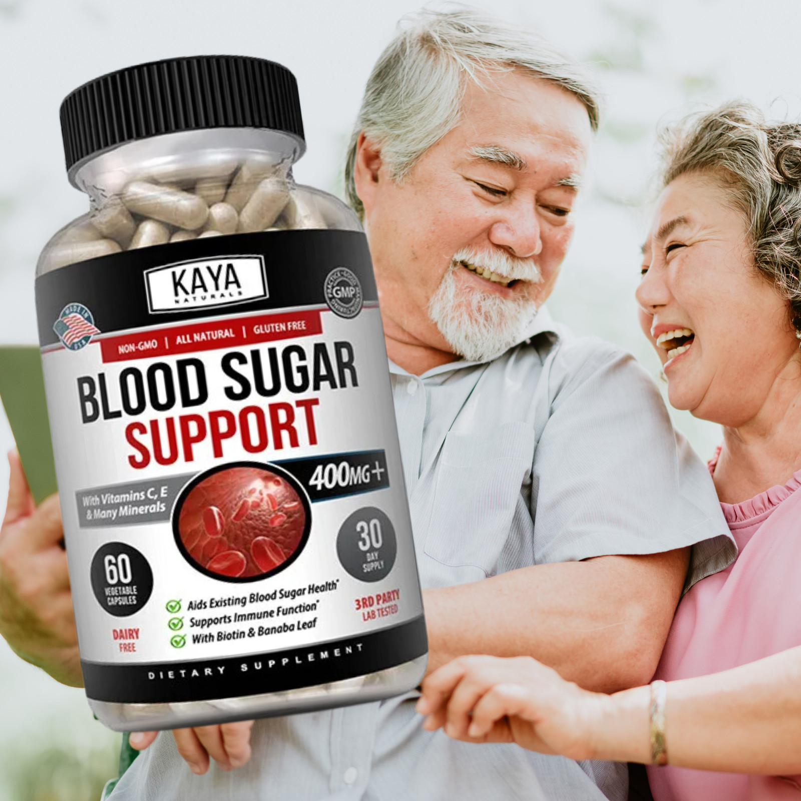 (2 Pack) BLOOD SUGAR SUPPORT Alpha Lipoic Acid & Cinnamon 20 Herbs 60 Capsules