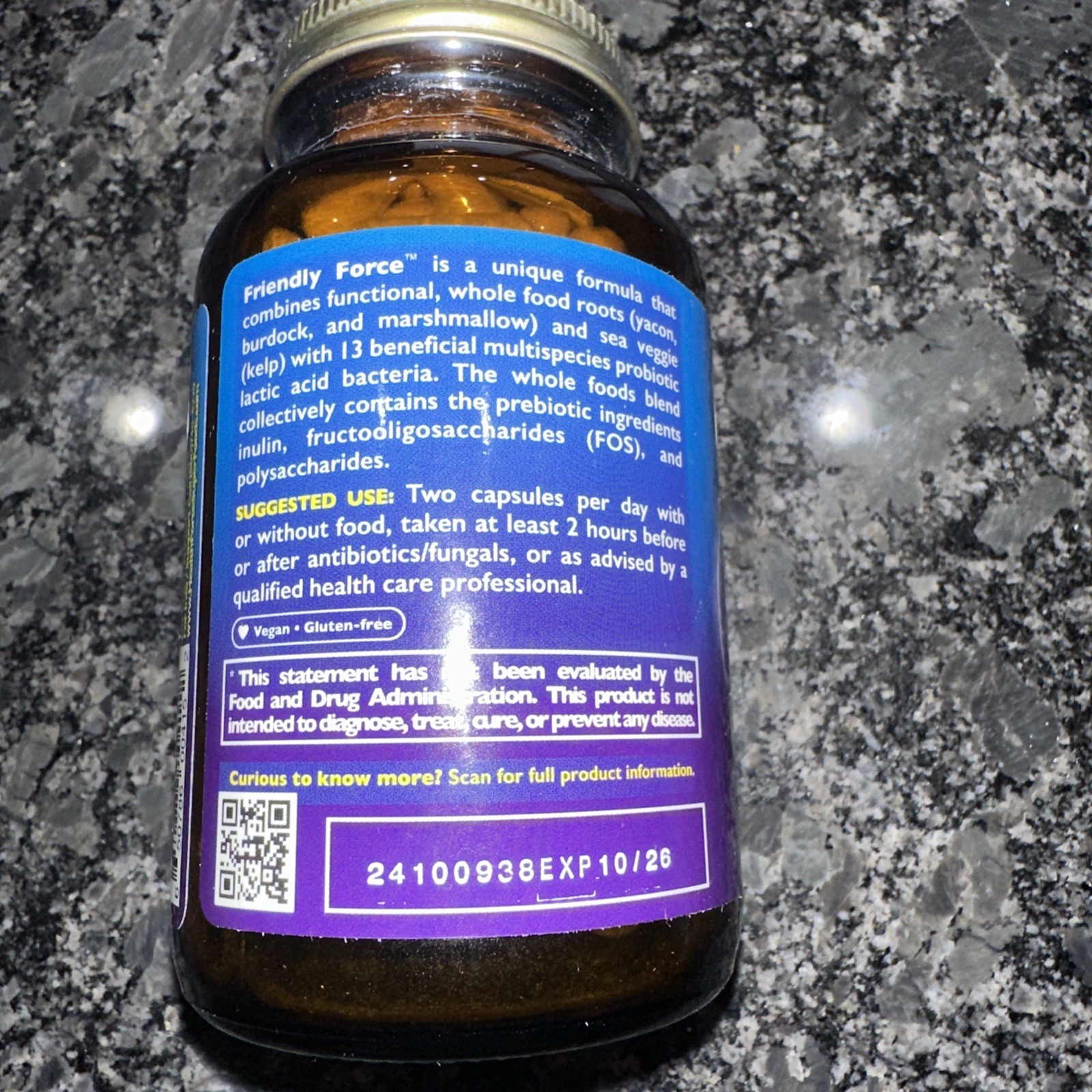 Friendly Force, The Ultimate Probiotic, 50 Billion, 120 Vegan Caps Digestive et