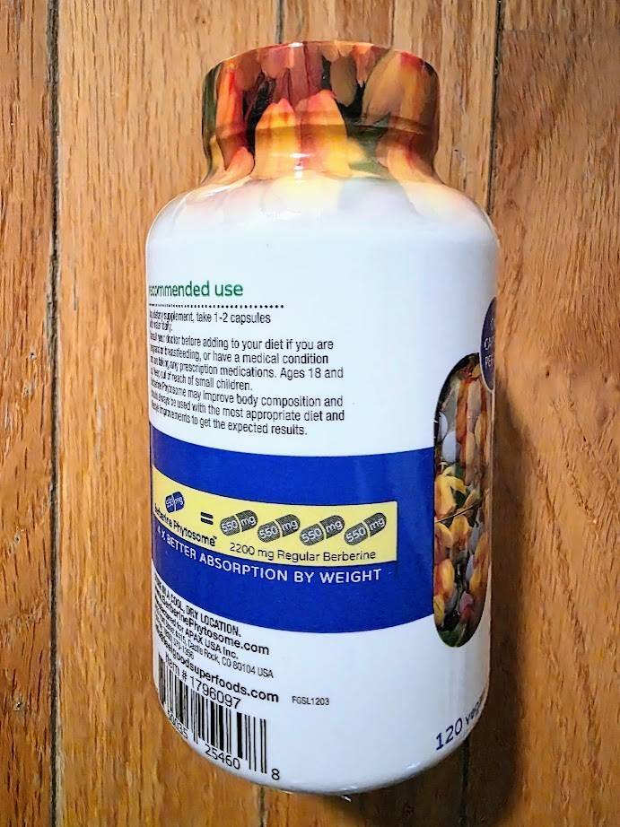 Feel Good Berberine Phytosome High Absorption [120 Vegan Capsules] [Exp: 12/28]
