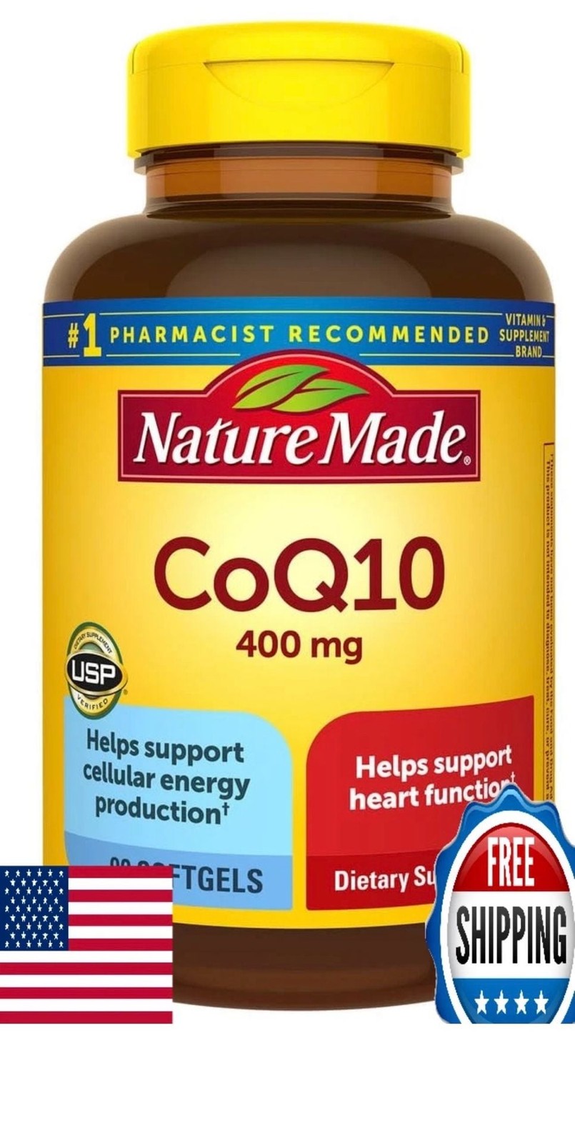 Nature Made CoQ10 400 mg Softgels Dietary Supplement