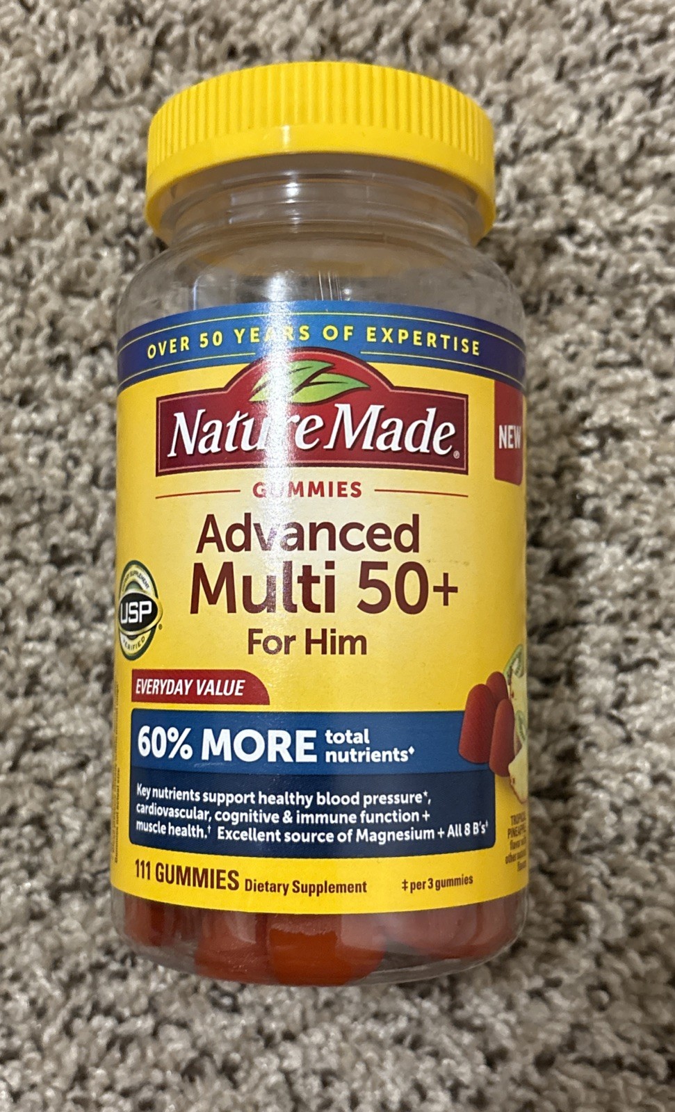 Nature Made Multi For Him Gummies 50+ 111 Gummies Exp 01/2028