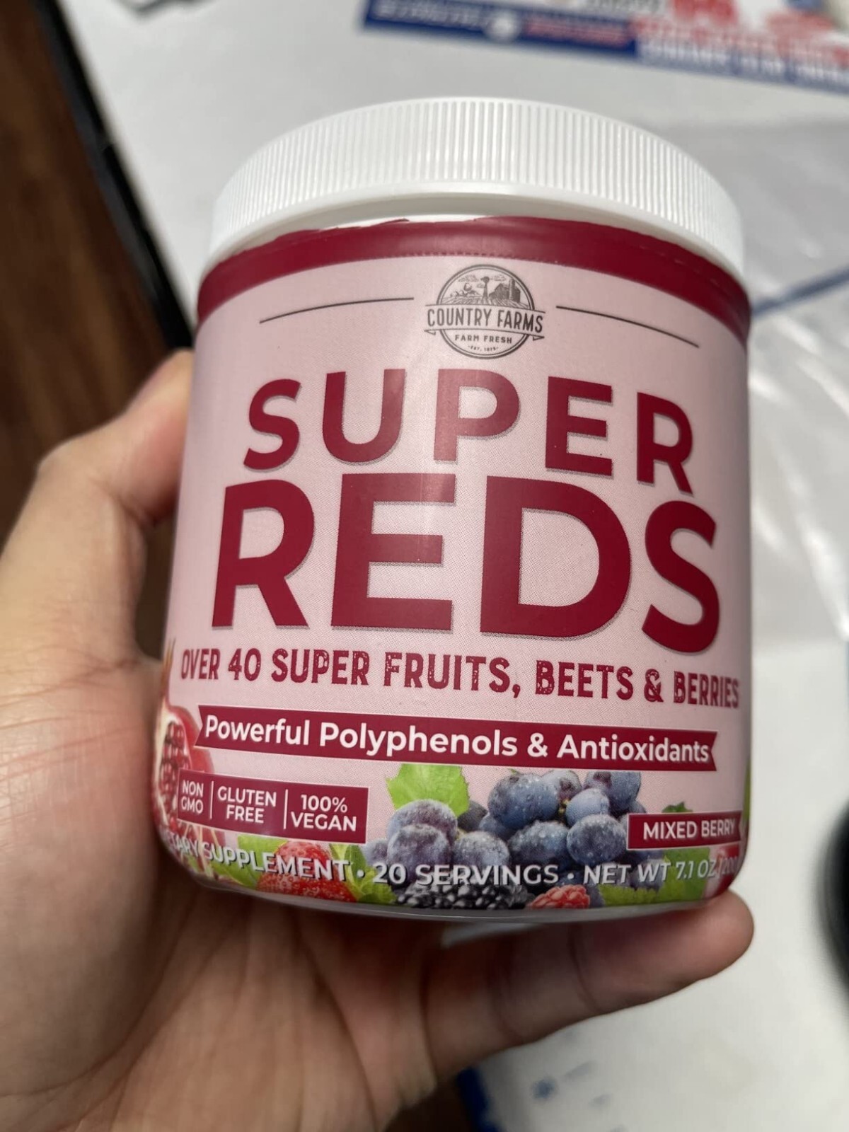 Country Farms Super Reds Energizing Polyphenol Superfood, Antioxidants, Drink