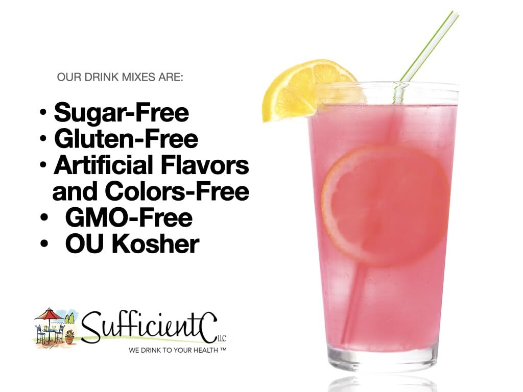 Sufficient C Glutenizer Force Plus Kiwi-Strawberry Digestive Drink Mix 2000mg