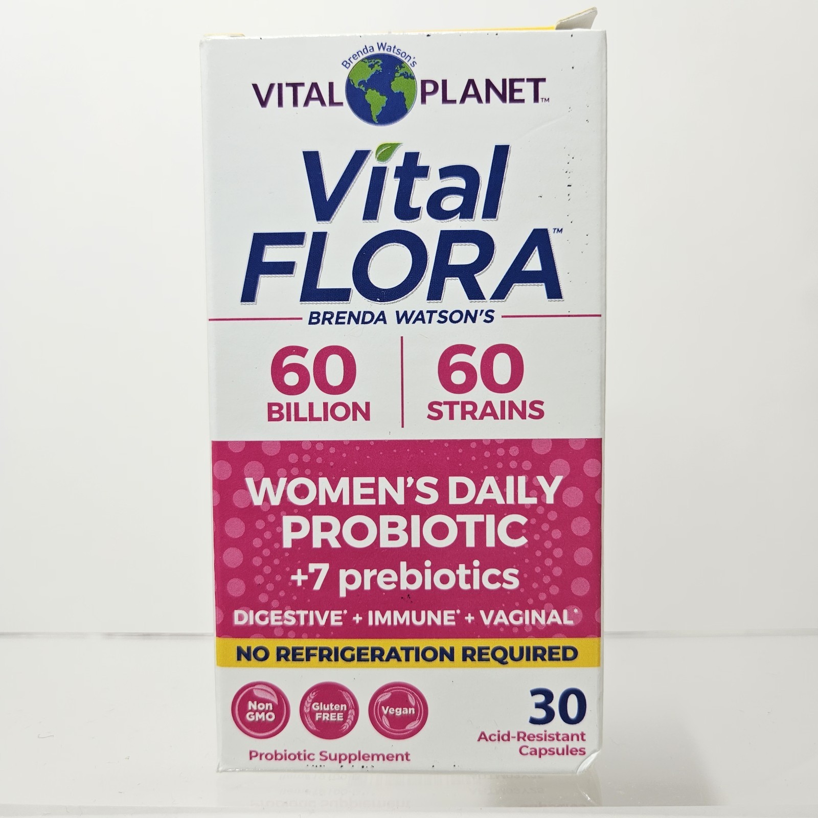 Vital Planet Vital Flora Women’s Daily Probiotic 60 Billion 60 Strains Exp 06/27