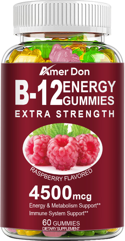 Vitamin B12 Gummies 4500mcg Energy, Memory, Focus, Brain Support for Men & Women
