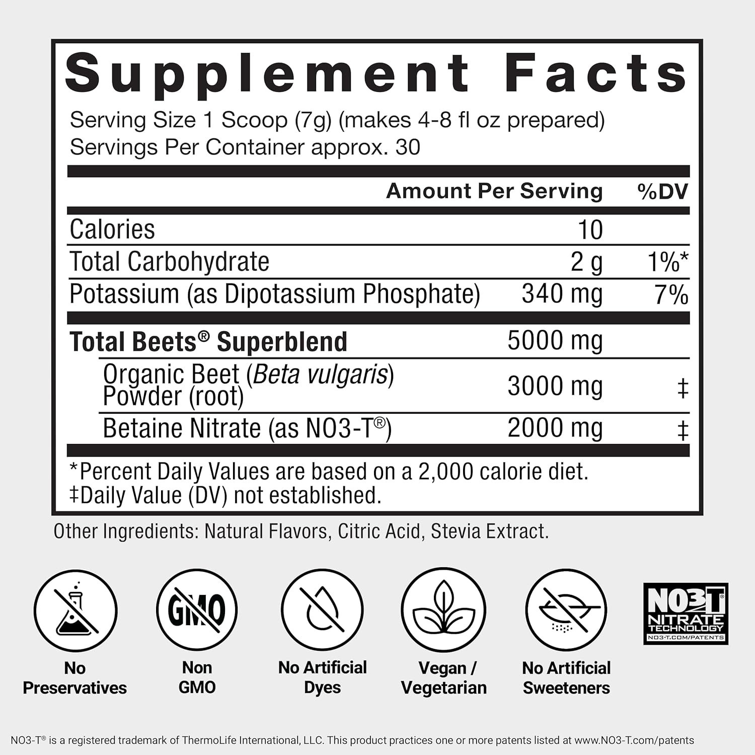 Force Factor Total Beets Circulation Superfood Beet Root Powder Nitric Oxide