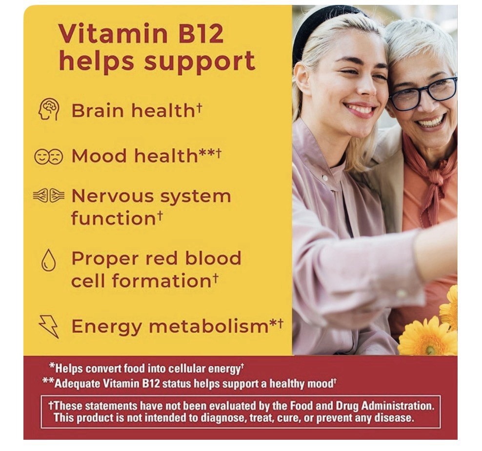 Nature Made Zero Sugar Energy Vitamin B12 Gummies Sugar Free Gummies 120Ct.