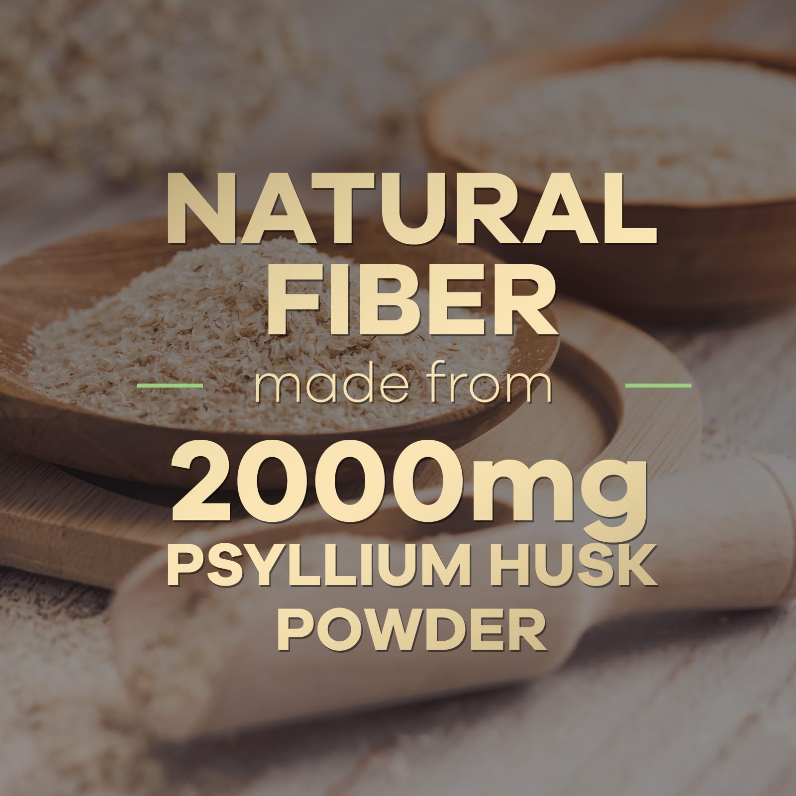 High Absorption Psyllium Husk Capsules 2000mg Daily Fiber Supplement, Psyllium..