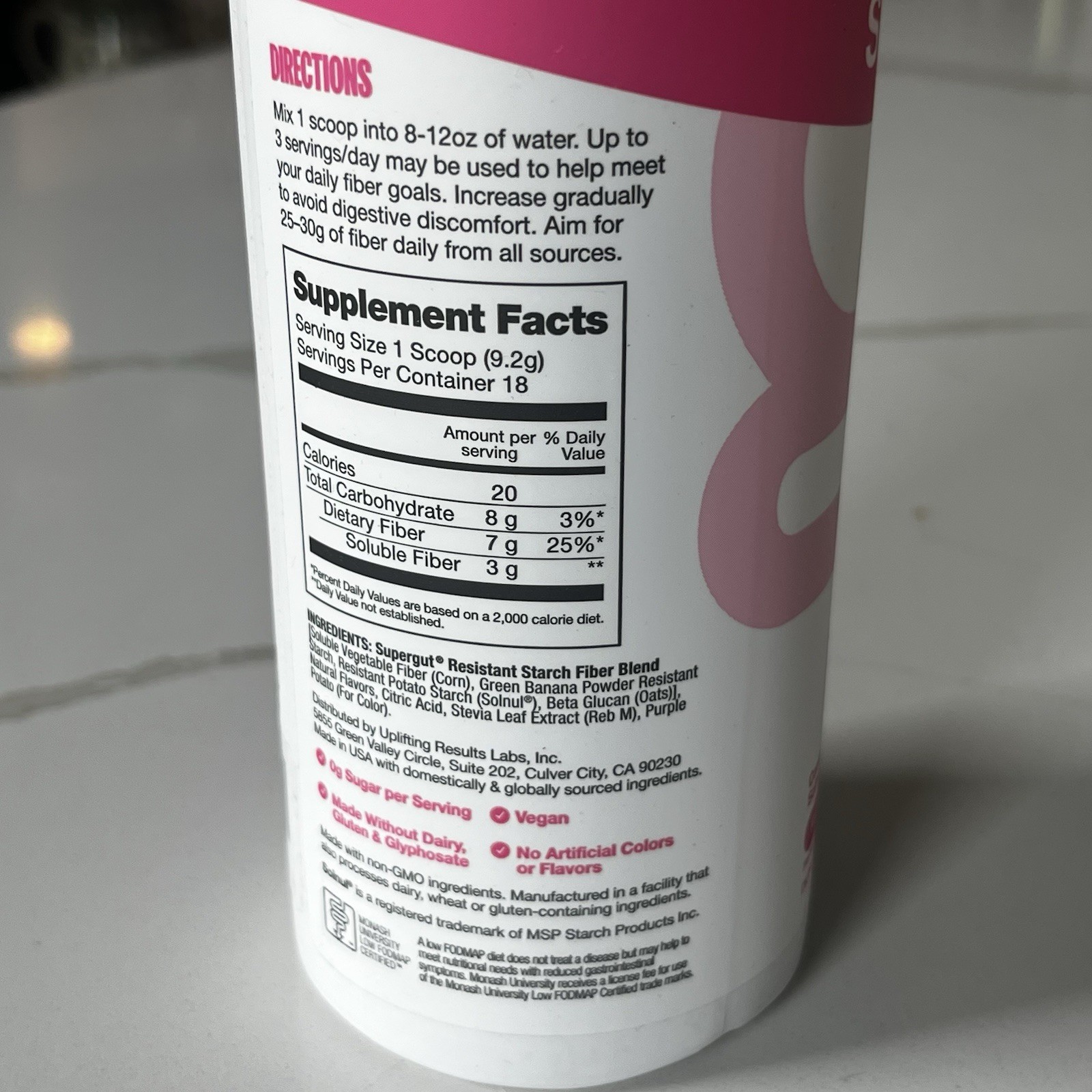 Supergut Daily Support – High Fiber Supplement Powder for Women & Men