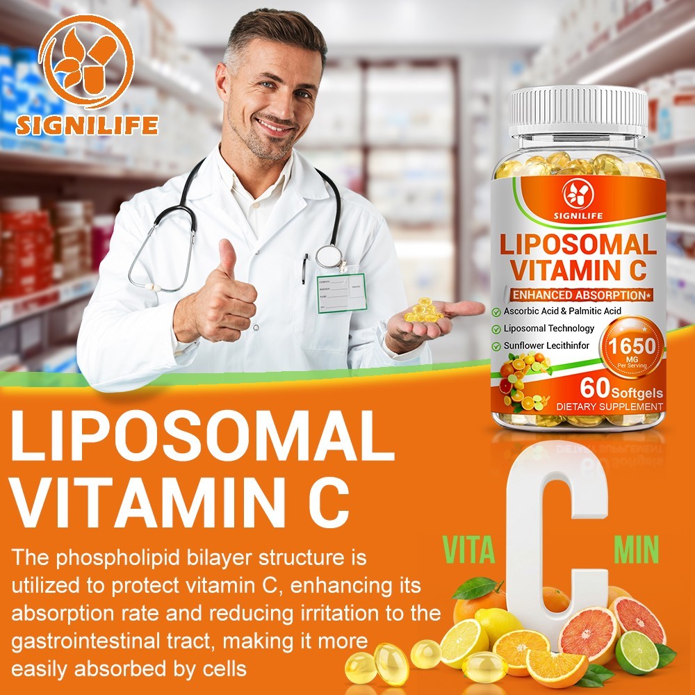 Liposomal Vitamin C 1650mg -60 Capsules – High Absorption Supplements.