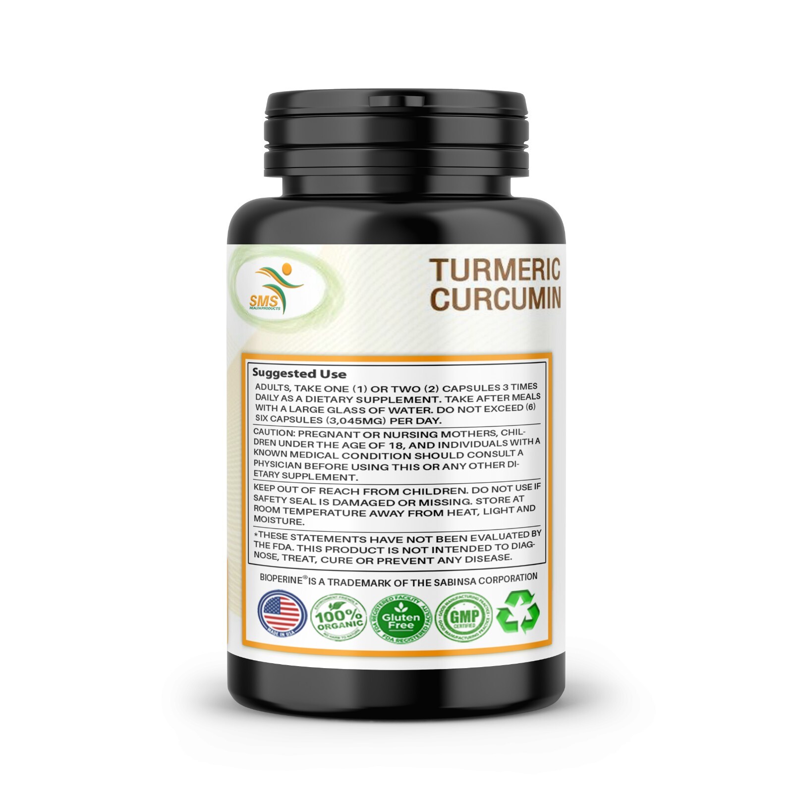 TUMERIC 3000 Mg DAILY TURMERIC MAX Potency CURCUMIN 95% PILLS With Black Pepper