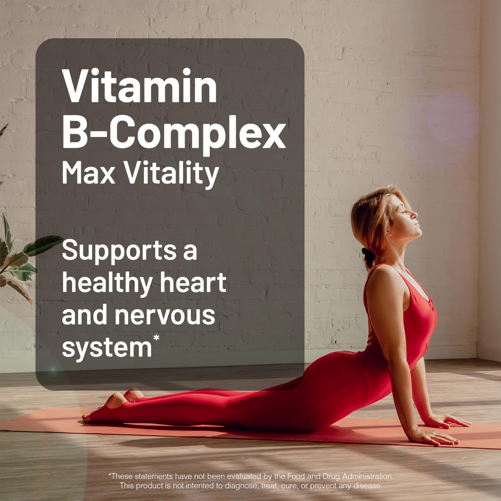 Vitamin B Complex for Women and Men – with Folic Acid Biotin B1 B2 B3 B6 B12, 60
