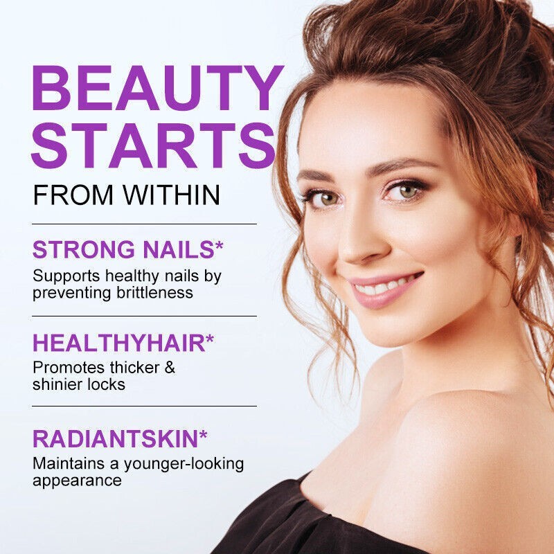 1-5x Hair Growth Dietary Supplement with Collagen Complex 60/120/600 Capsules
