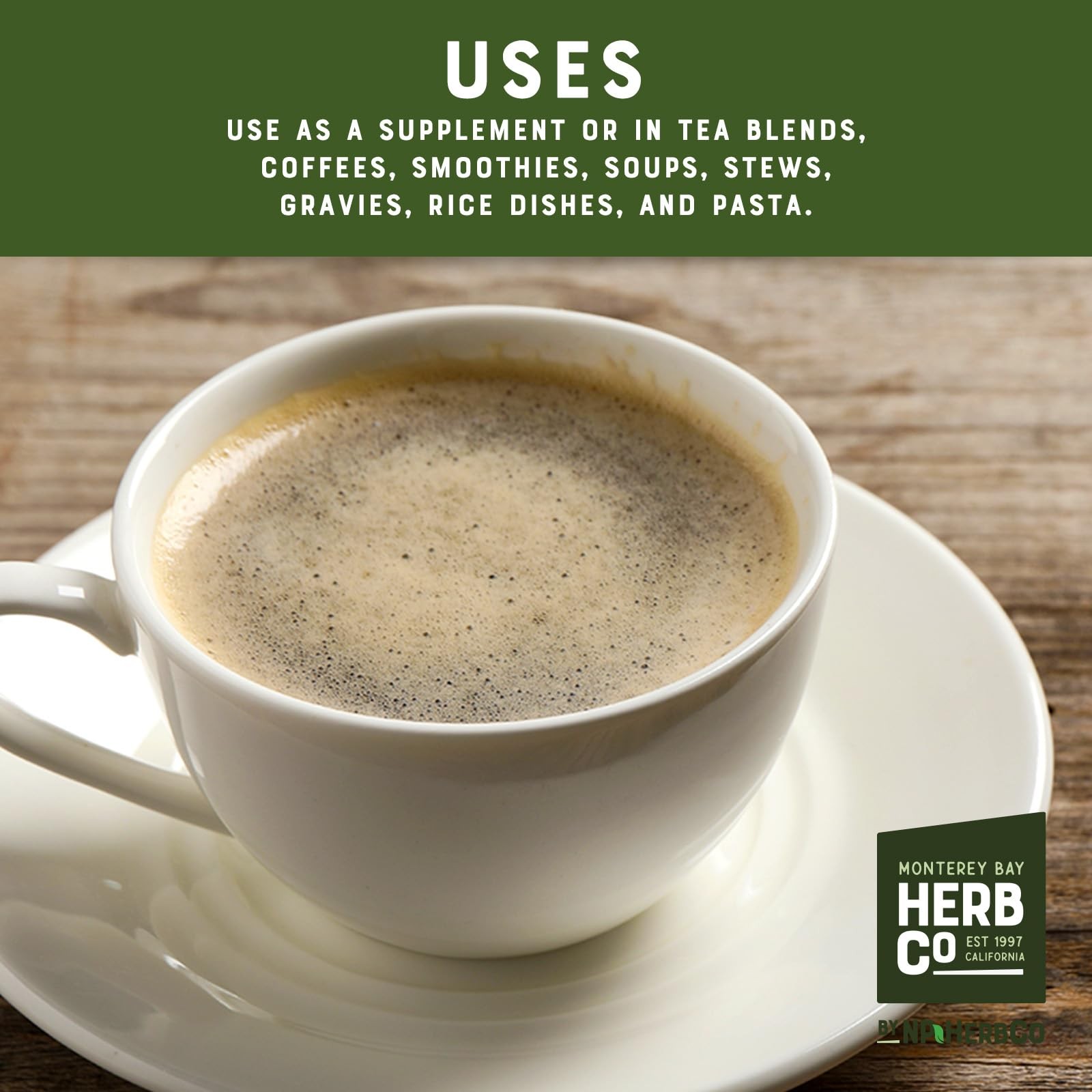 Organic Lion’s Mane Mushroom Powder, by Herb Co, Hericium Erinaceus, Hou Tou …