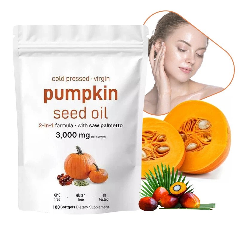 1Pack Pumpkin Seed Oil with Saw Palmetto 180Softgels | 3000 mg Herbal Supplement