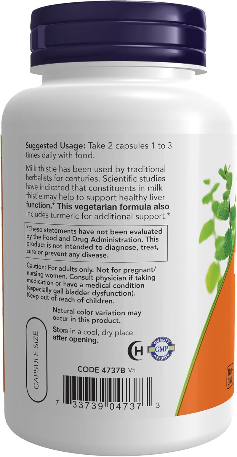 Supplements, Silymarin Milk Thistle Extract 150 Mg with Turmeric, Supports Live