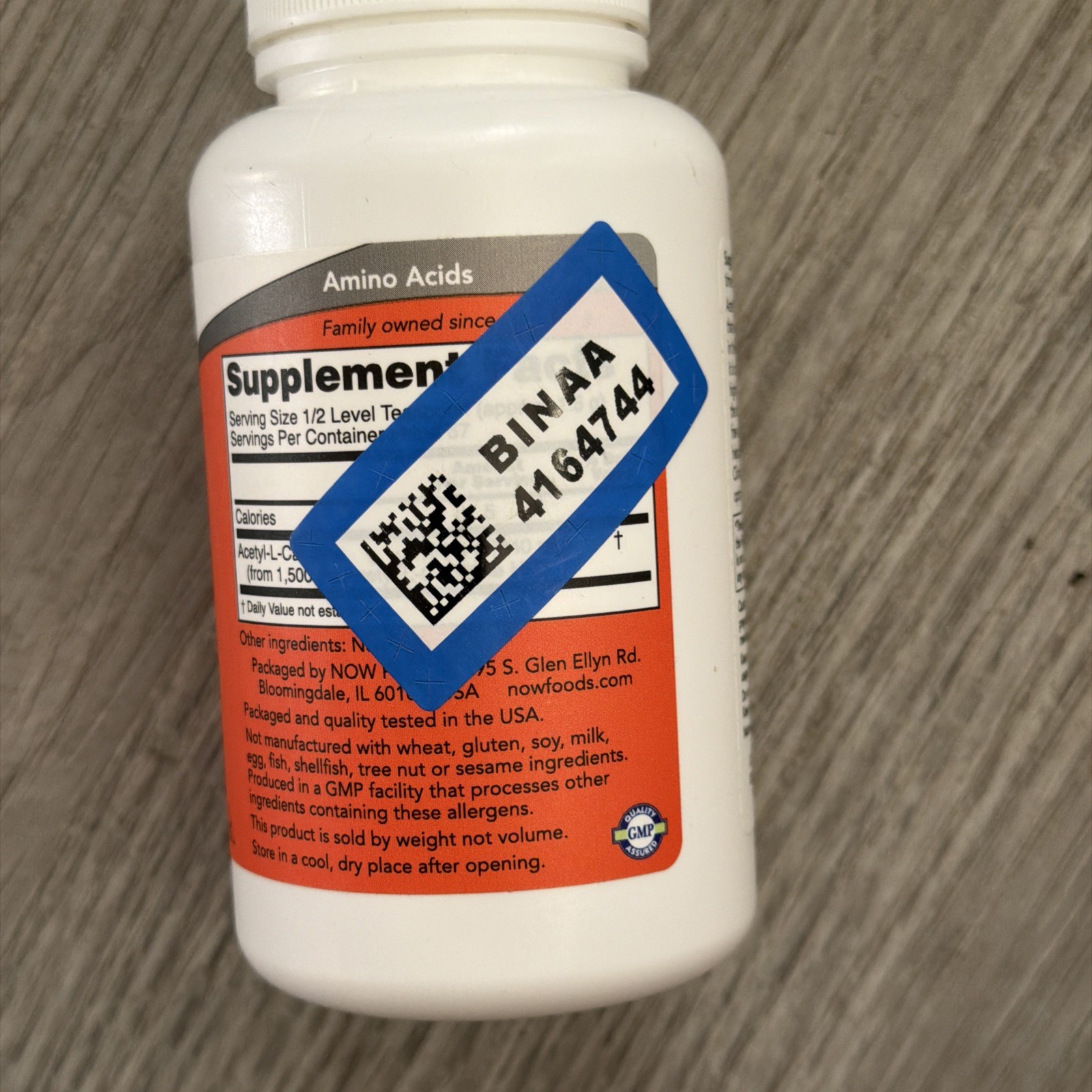 Now Acetyl-L Carnitine Pure Powder Brain & Nerve Cell Function 3 oz