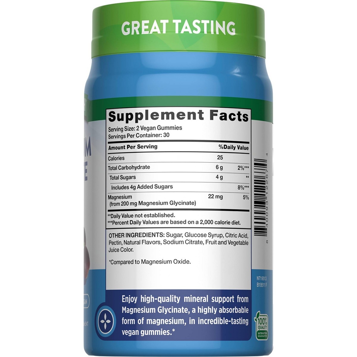 Natures Truth Magnesium Glycinate Dietary Vegan Supplements Gummies – 60ct