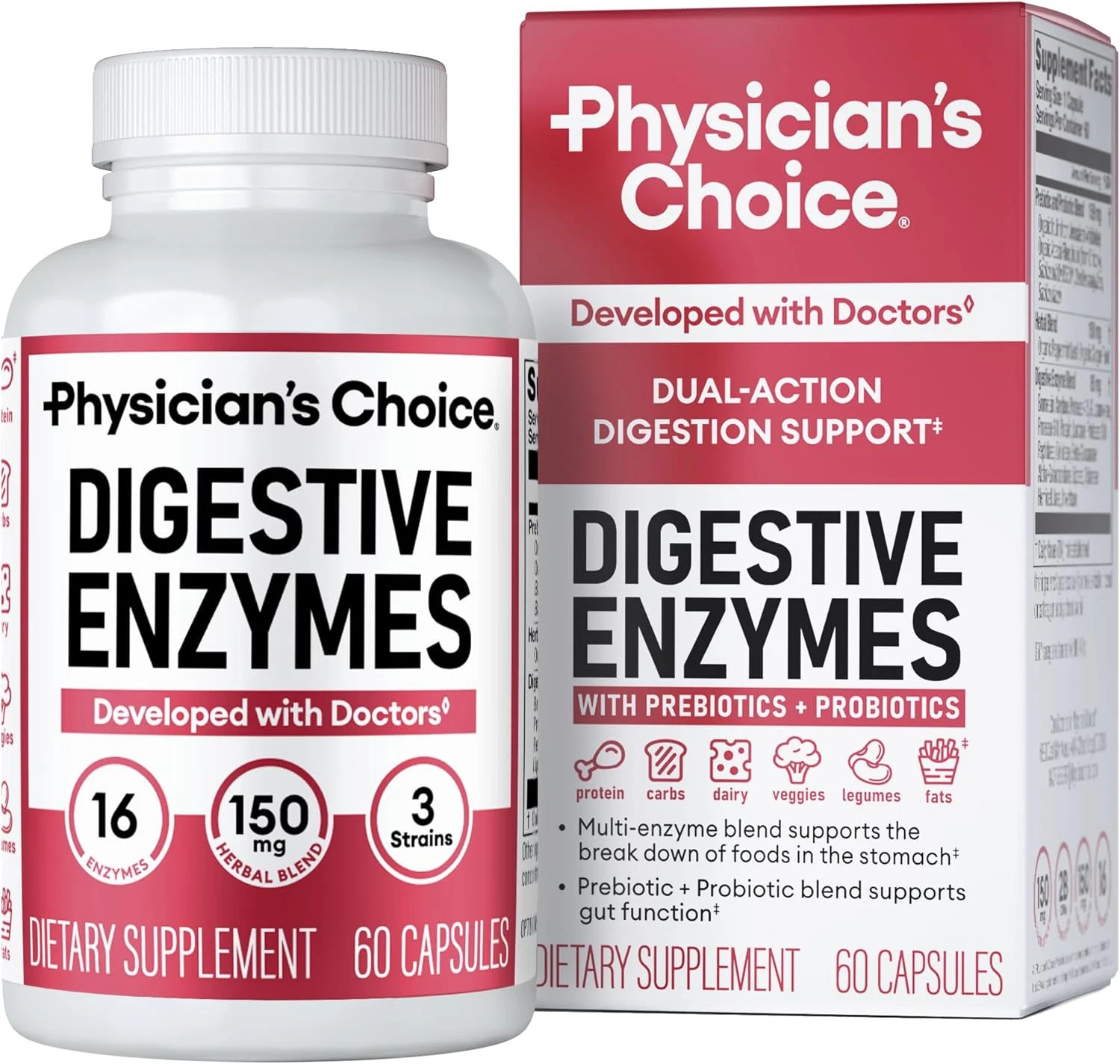 Digestive Enzymes – Multi Enzymes, Organic Prebiotics & Probiotics for Digestive