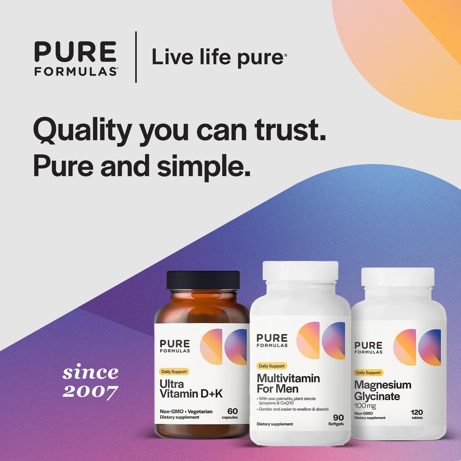 PureFormulas Multivitamin for Men – 90 Softgels
