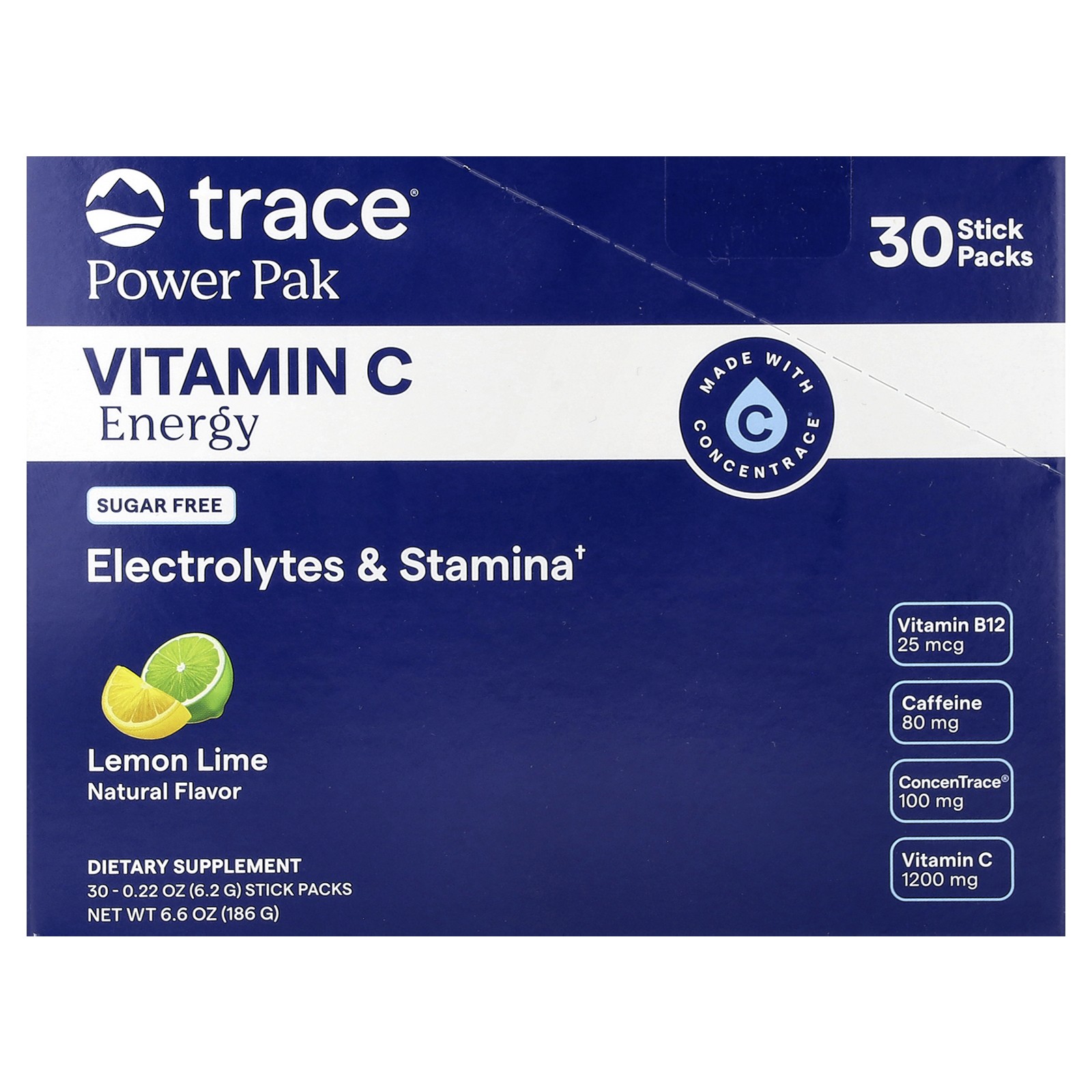 Power Pak, Vitamin C Energy, Lemon Lime, 30 Stick Packs, 0.22 oz (6.2 g) Each