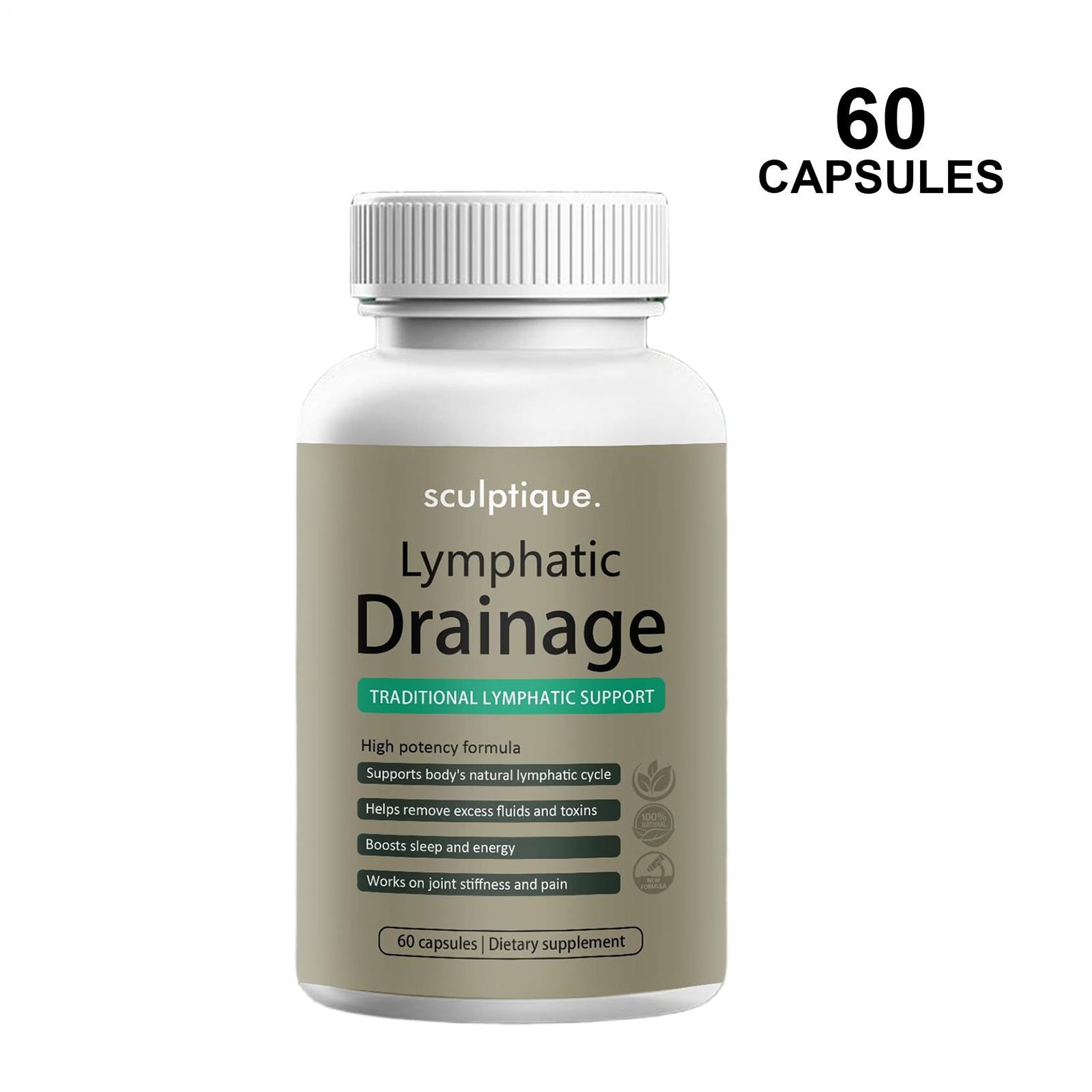 “Drainage Drainage, Sculptique Lymphatic Lymphatic Capsules, 60 Capsules 3 PACK