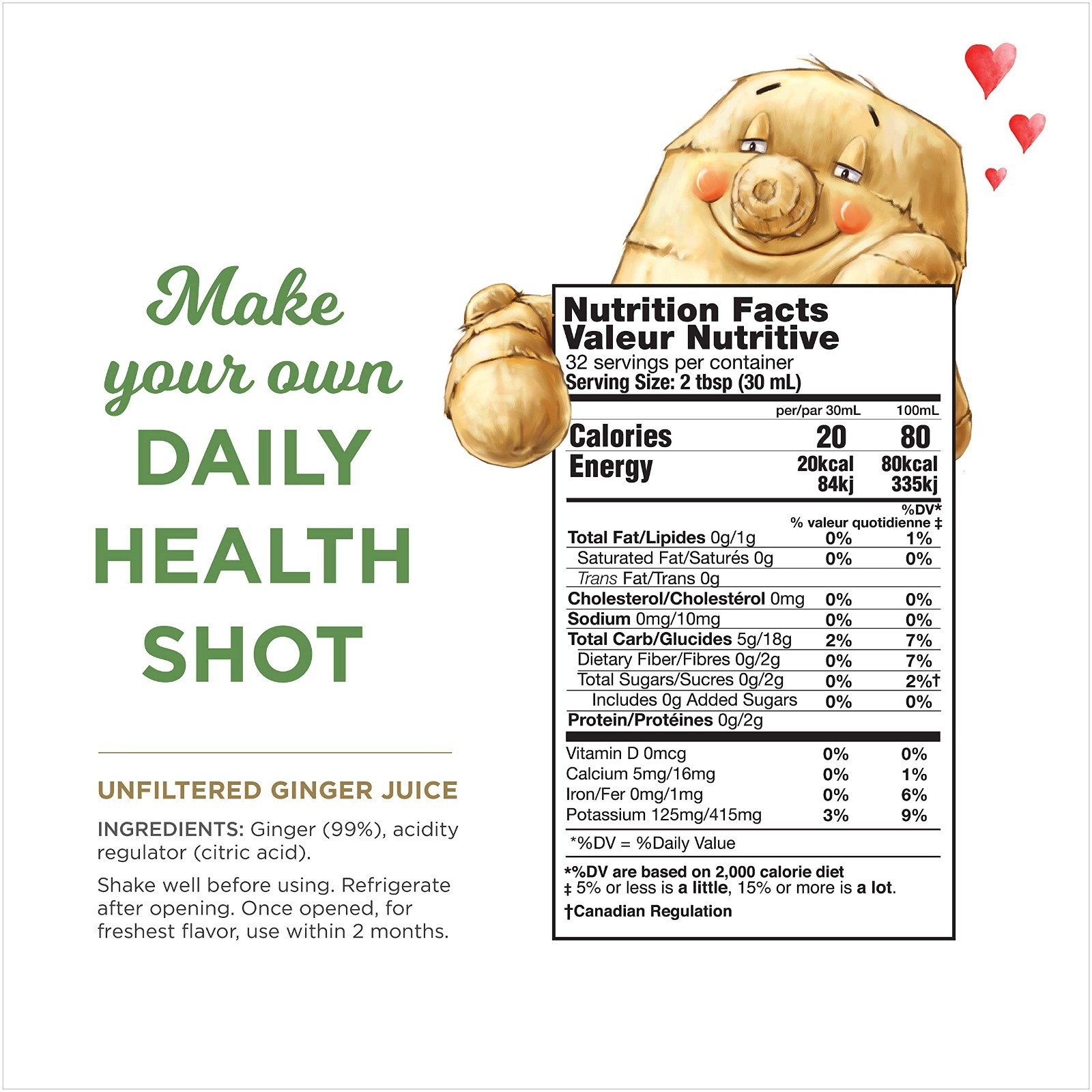 99% Pure Ginger Juice – Digestive Health, Premium Quality, 32 Fl Oz, Natural Wel