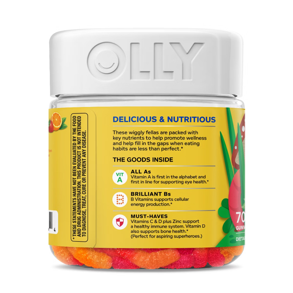 OLLY Kids' Multivitamin Gummy Worms – 70ct