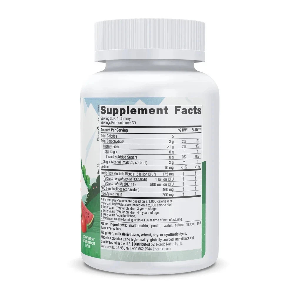 Zero Sugar Kids Probiotic Gummies, 1.5 billion CFU, Strawberry