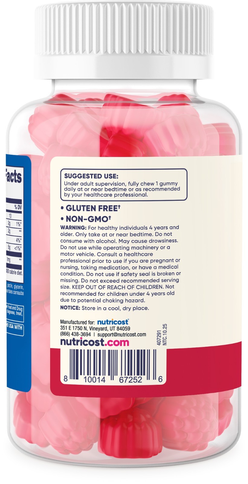 Nutricost Kids Melatonin Gummies 1mg, 120 Gummies, Strawberry Flavored